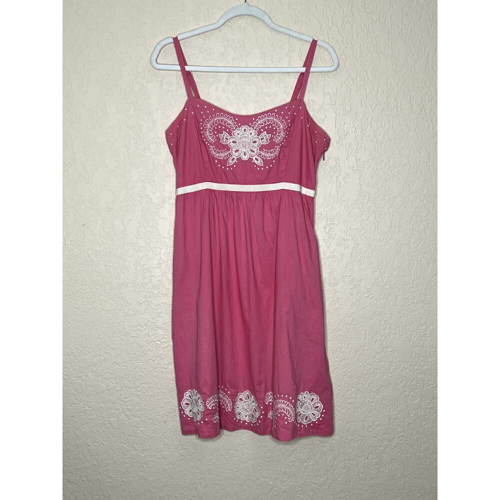 Moulinette Soeurs dess size 8 pink/white eyelet trim lined couquette, feminine - Picture 8 of 15